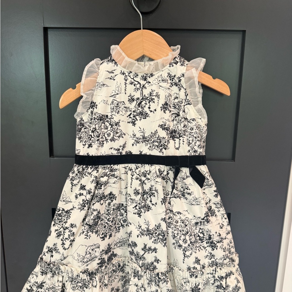 Janie and Jack Black and White Floral Dress